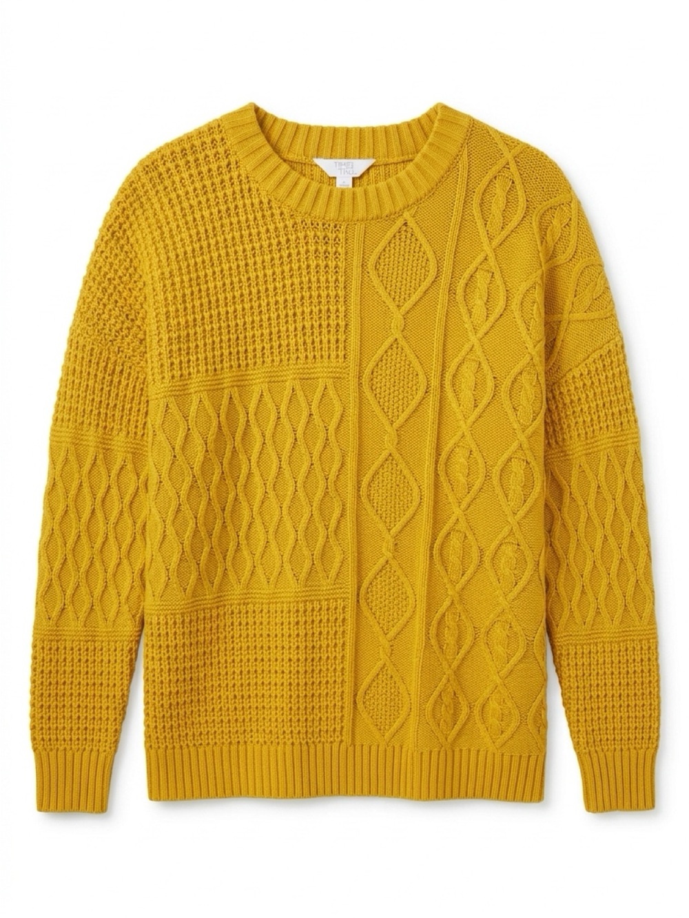 Mustard Yellow Cable Knit Sweater Women’s XL